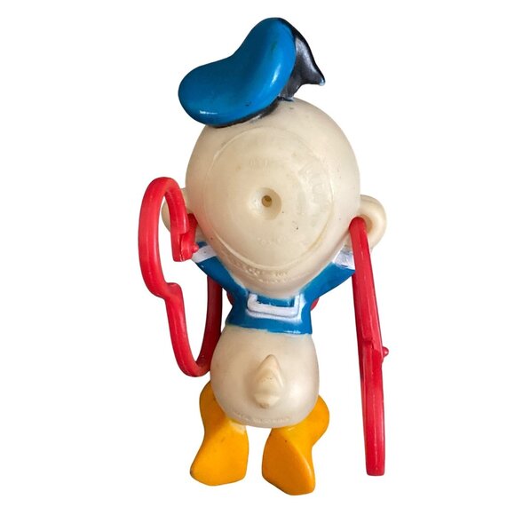 VTG ILLCO Disney Donald Duck Red Clip Rings Hanging Toy Figurine Baby - Picture 3 of 9